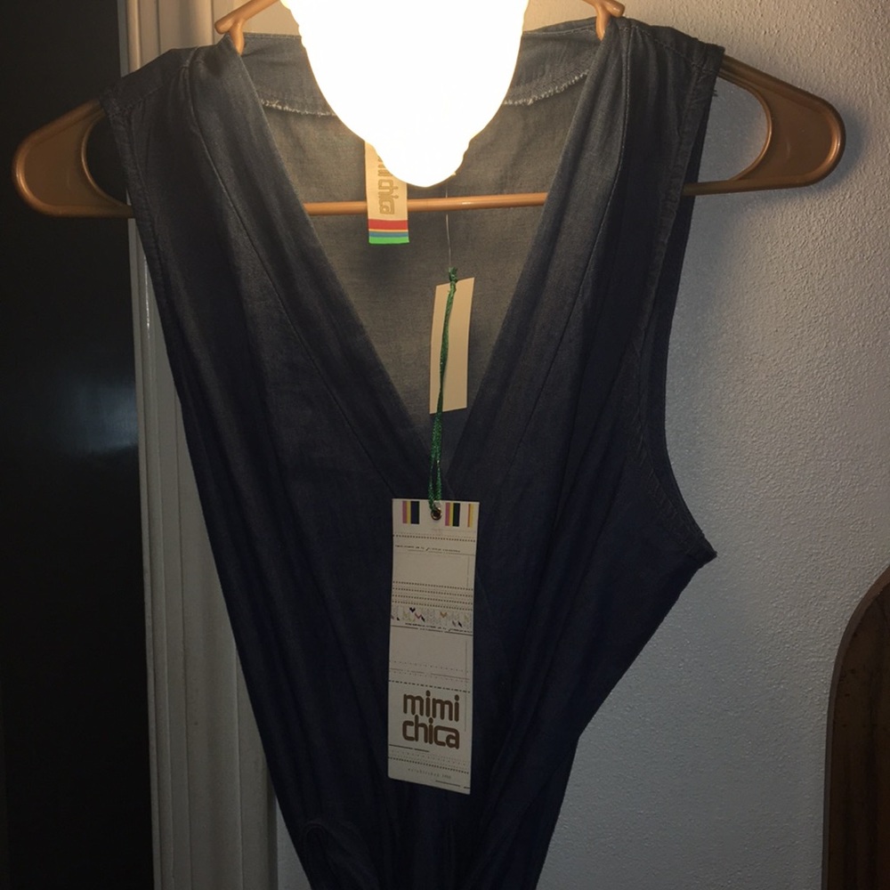 NWT Mimi Chica Denim Jumpsuit